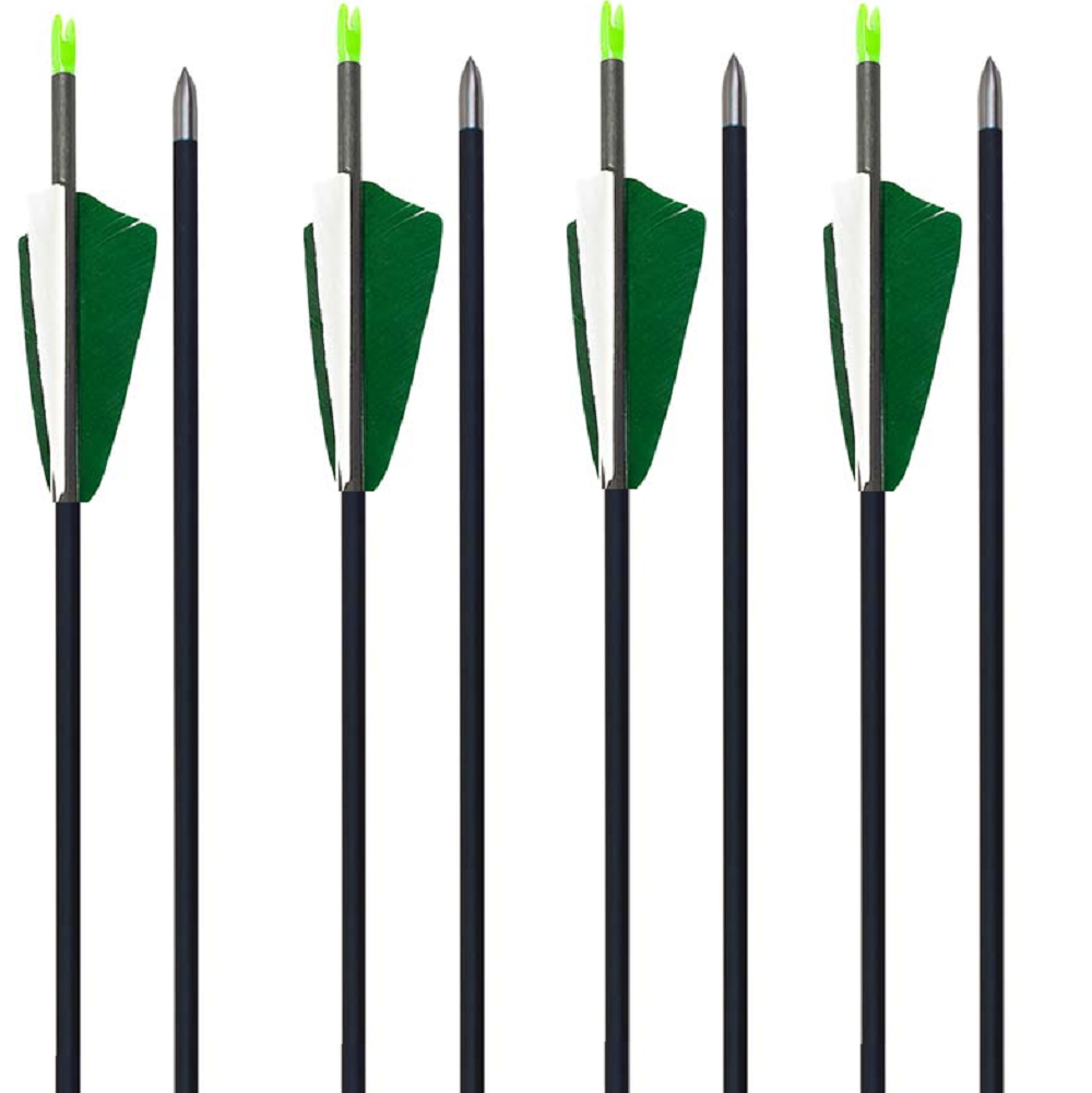 Adventurer Pure carbon Arrows With Feathers 6pc Archery Direct